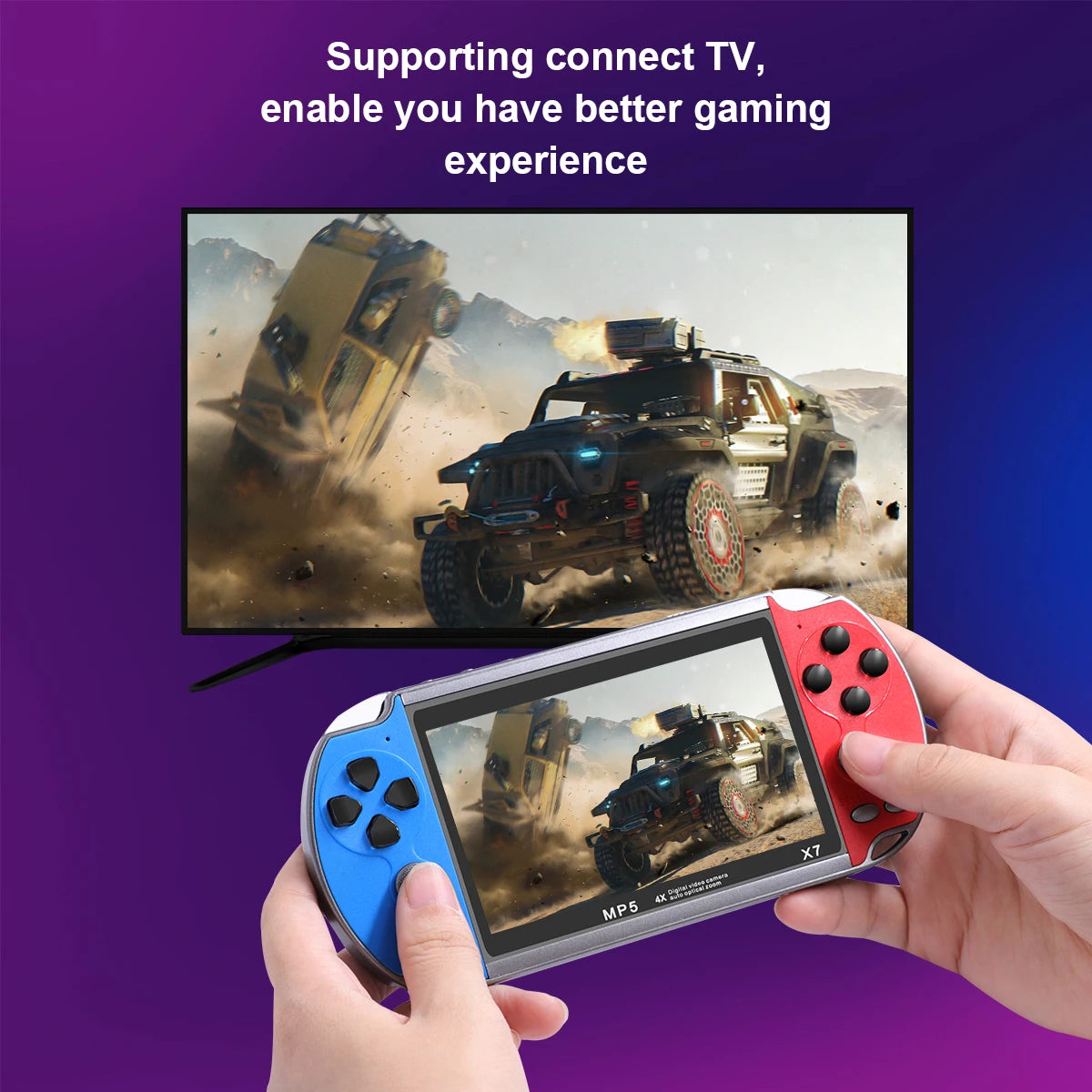 ArcadiaMini™ X7 4.3inch Game Console - Built-in 6000+ Games