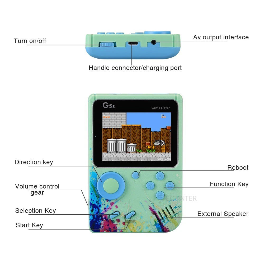 ArcadiaMini™ Portable Retro TV Handheld Game Player