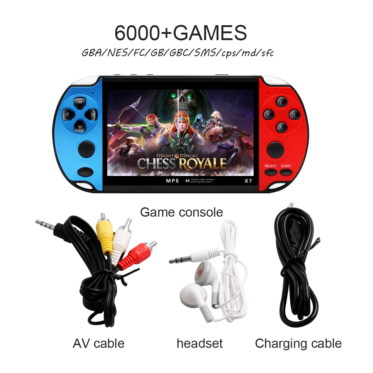 ArcadiaMini™ X7 4.3inch Game Console - Built-in 6000+ Games