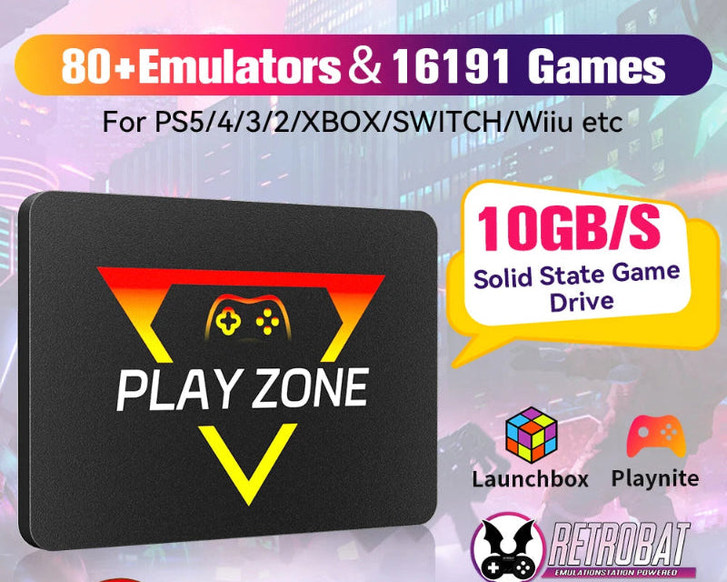 Arcadiamini™ RetroVault 1TB — Plug & Play Retro Gaming SSD (16,000+ Classics)