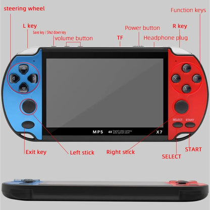 ArcadiaMini™ X7 4.3inch Game Console - Built-in 6000+ Games