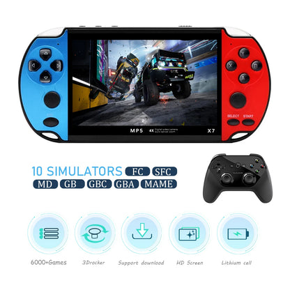 ArcadiaMini™ X7 4.3inch Game Console - Built-in 6000+ Games